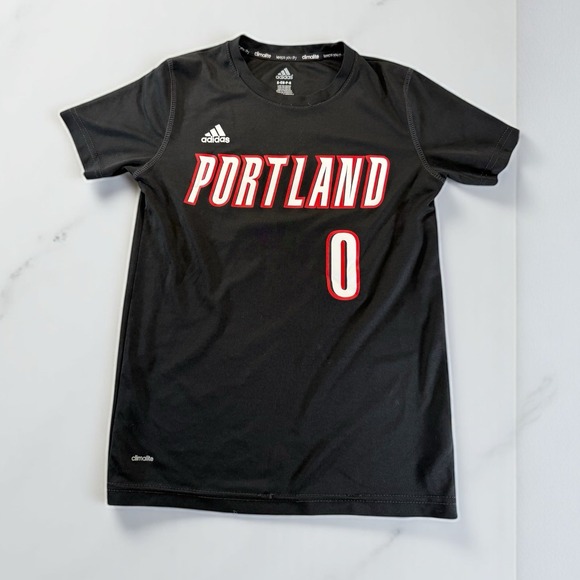 adidas Other - Adidas Portland Trail Blazers Damian Lillard 0 Jersey Shirt Kids Small 8 Black